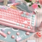 Pink Mist Glacier 104+34 / 54 SCA Profile Keycap Set Cherry MX PBT Dye-subbed for Mechanical Gaming Keyboard